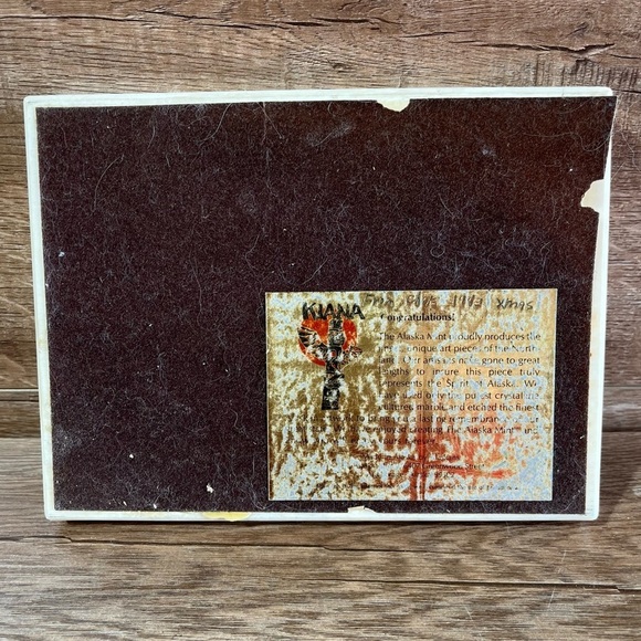 Bill Devine Etched Marble Desk Pen Holder‎ 1979 Vintage Totem Alaskan - Picture 5 of 10